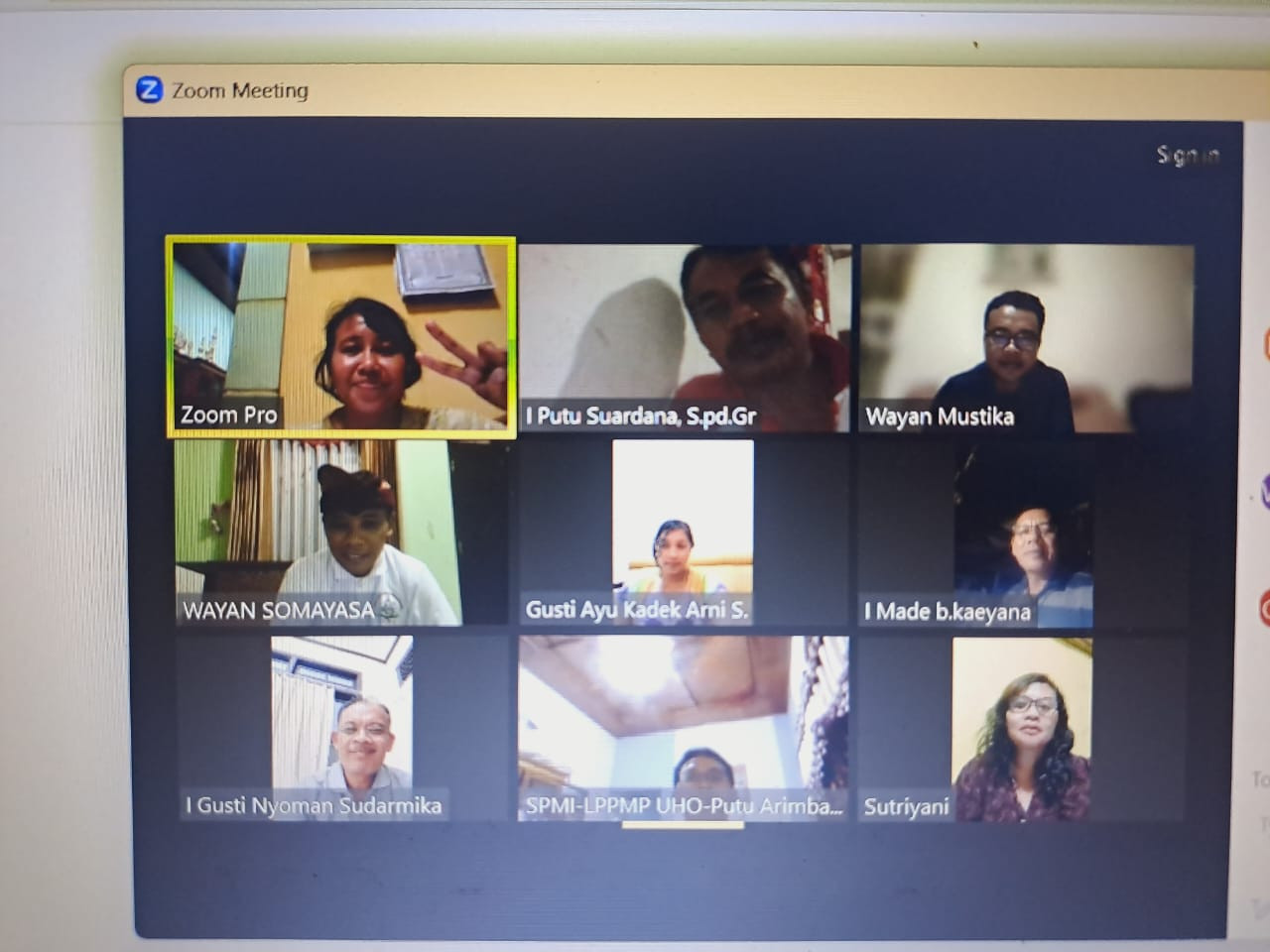 Raker ZOOM Pemantapan Seminar Minggu, 27 Agustus 2023